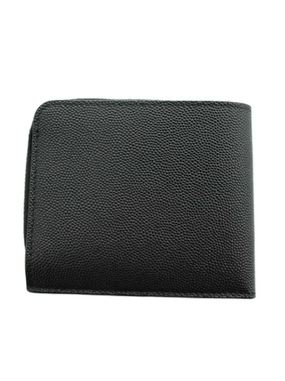 Saint Laurent Paris East West Zip Wallet Bifold Coin Purse Leather Black